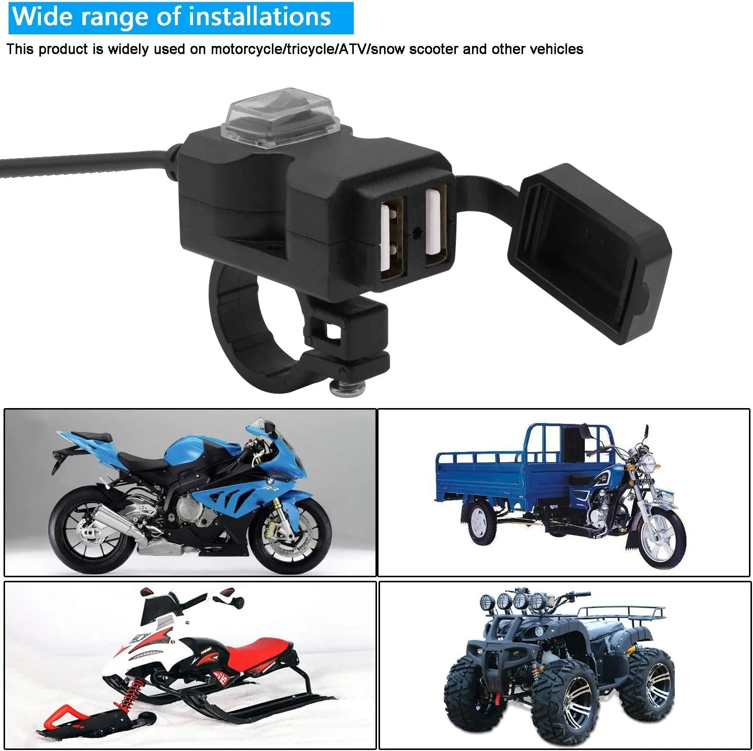 ChargeMoto™ - Le Chargeur USB Double pour Moto