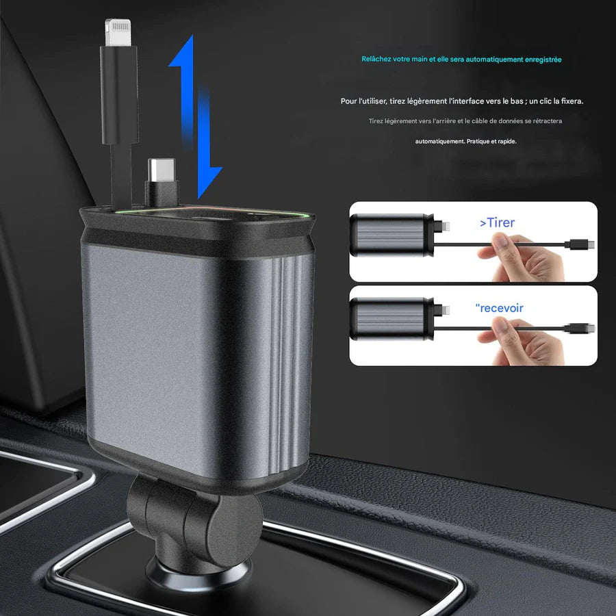 🎯 FlexCharge™ – Le Chargeur Rétractable Ultra-Rapide 🚀⚡