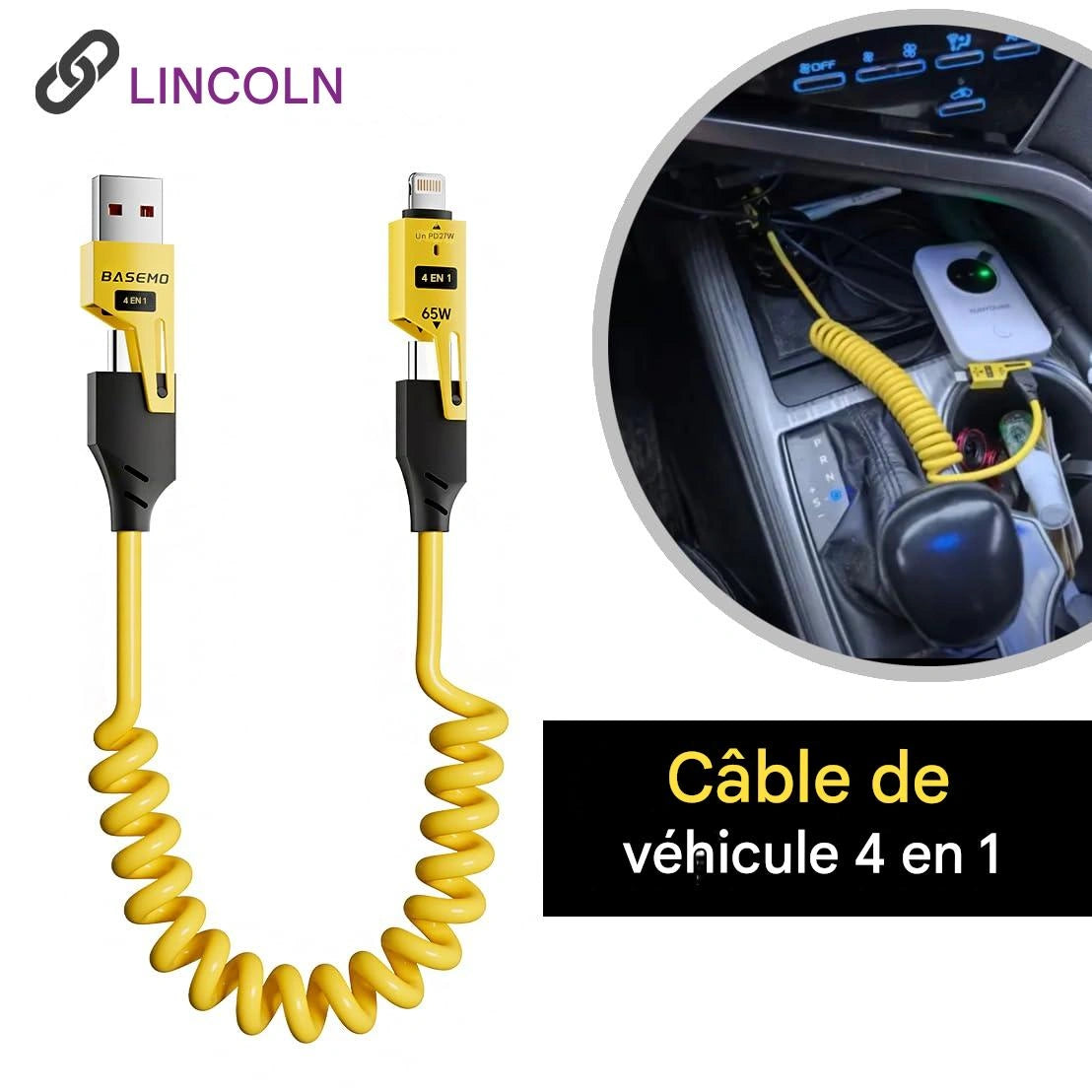 CâbleFlex™ – Le Câble 4-en-1 Ultra-Pratique 🚀