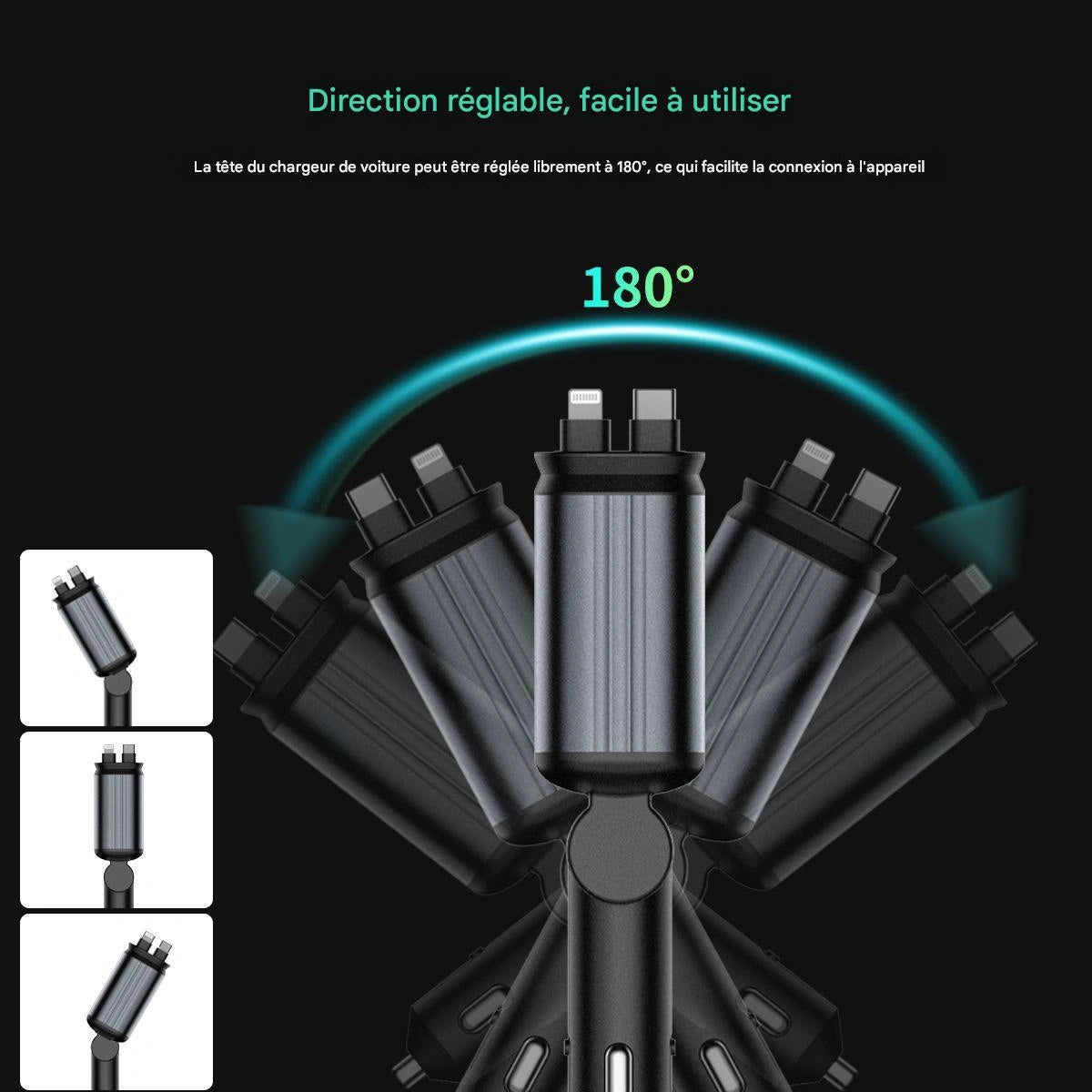 FlexCharge™ – Le Chargeur Rétractable Ultra-Rapide 🚀⚡