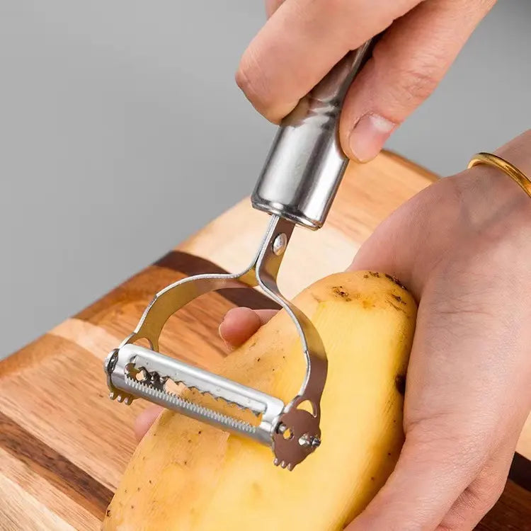 RasTout™ L'éplucheur qui fait tout en un seul geste !