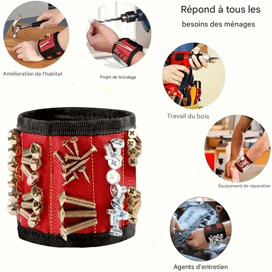 🧲 PoignetFix™ 📦 PACK 1 (2 pièces)